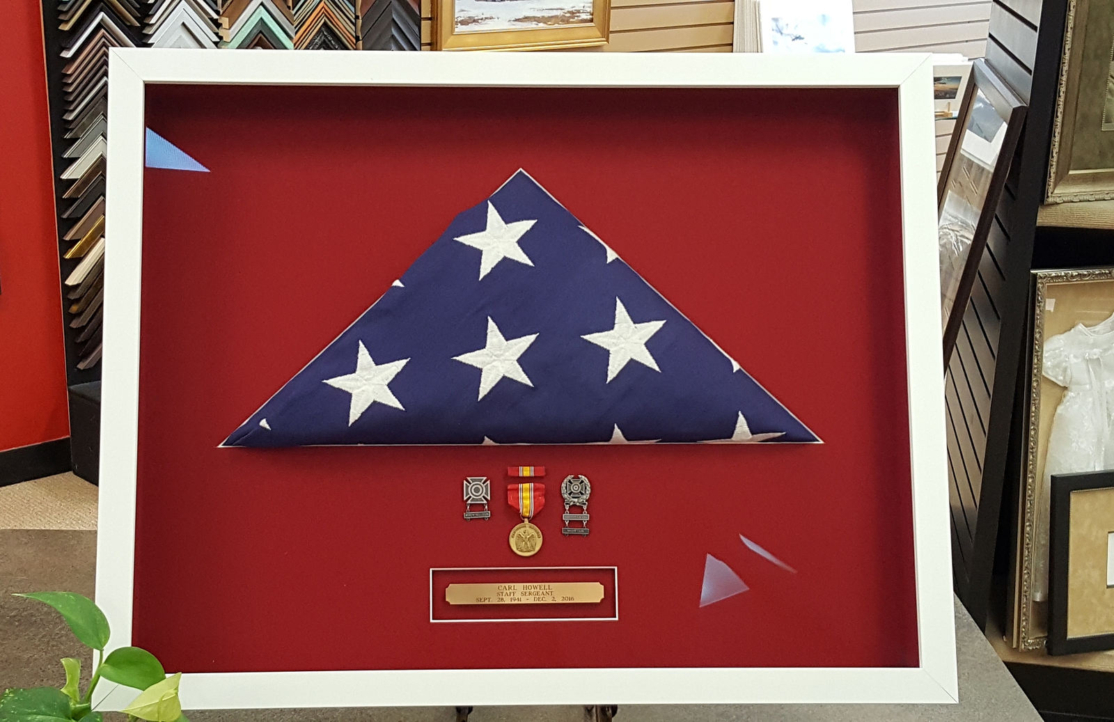 Framing a Folded American Flag